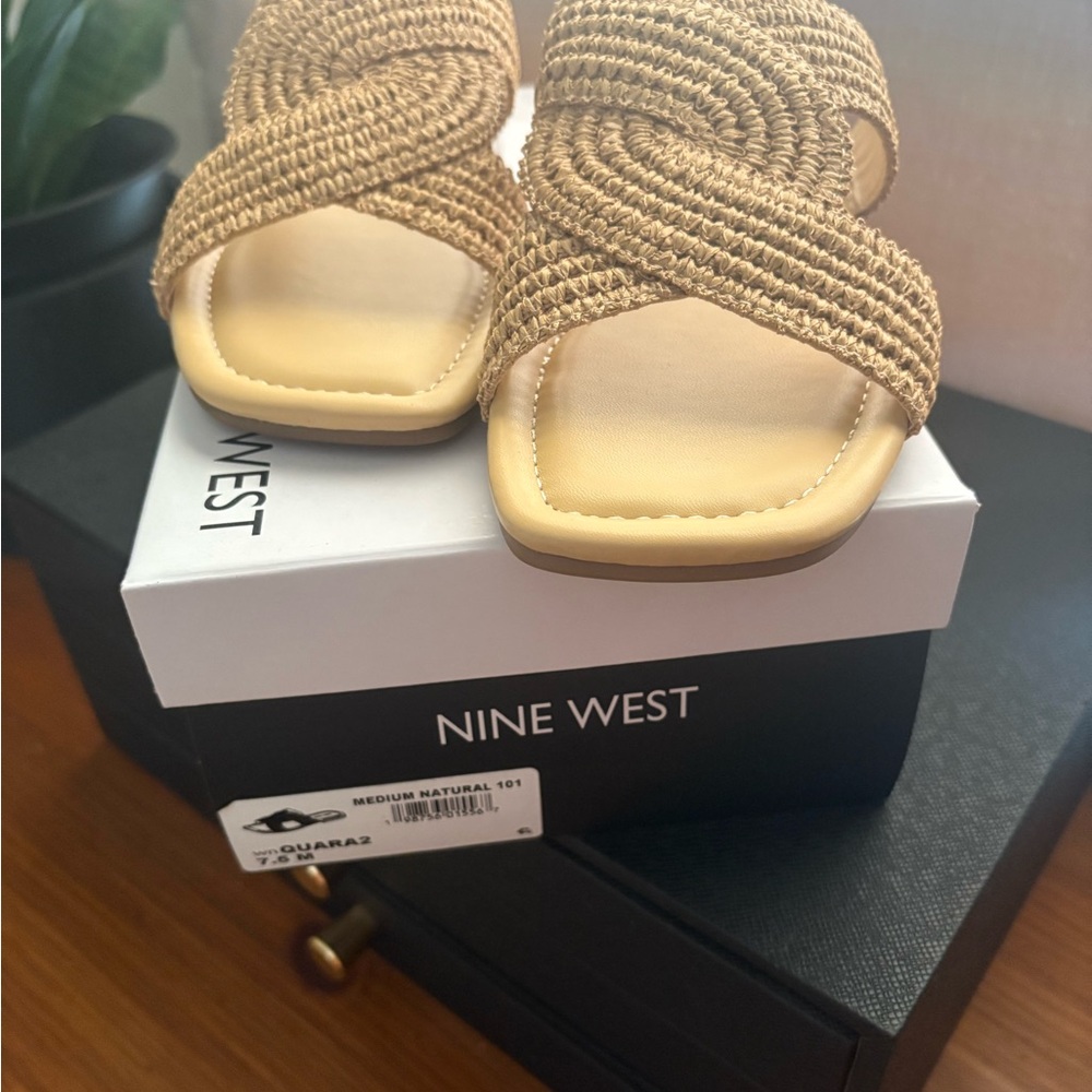 Nine West Women's Natural Woven Sandals